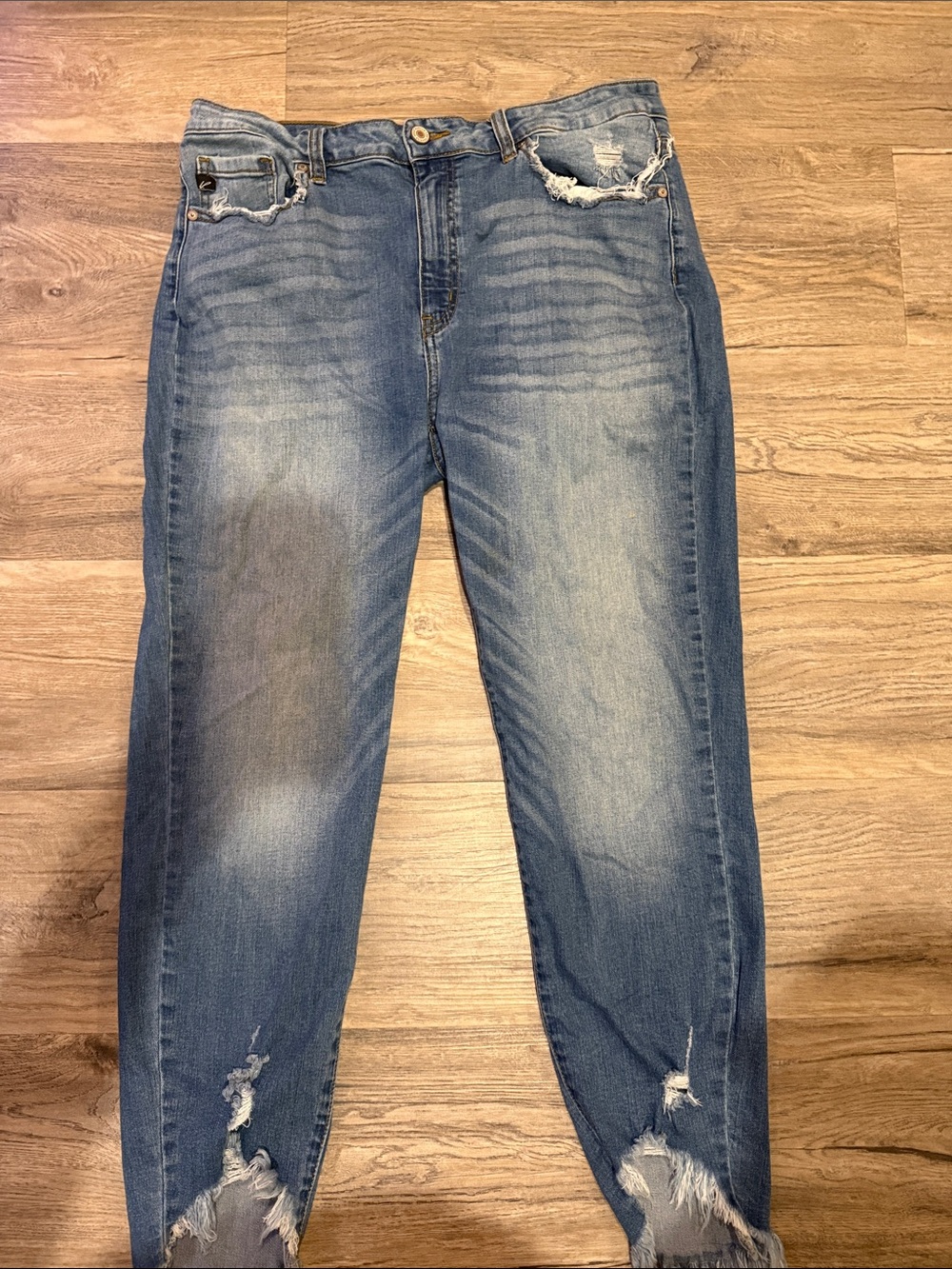 KanCan Light Blue Distressed Boyfriend Jeans